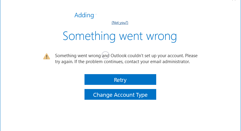 Think about the possibility that something went wrong outlook